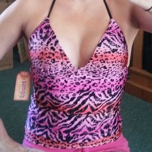 ❗3/$18❗🍁sz S Mudd animal print tankini top